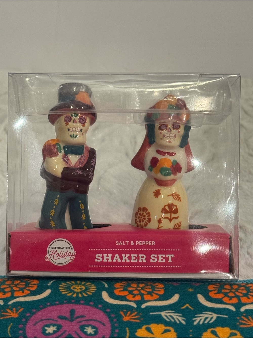 Destination Holiday Day of the Dead Scared Heart Towels, Mat, Shakers Set- 5 pcs - Picture 9 of 12